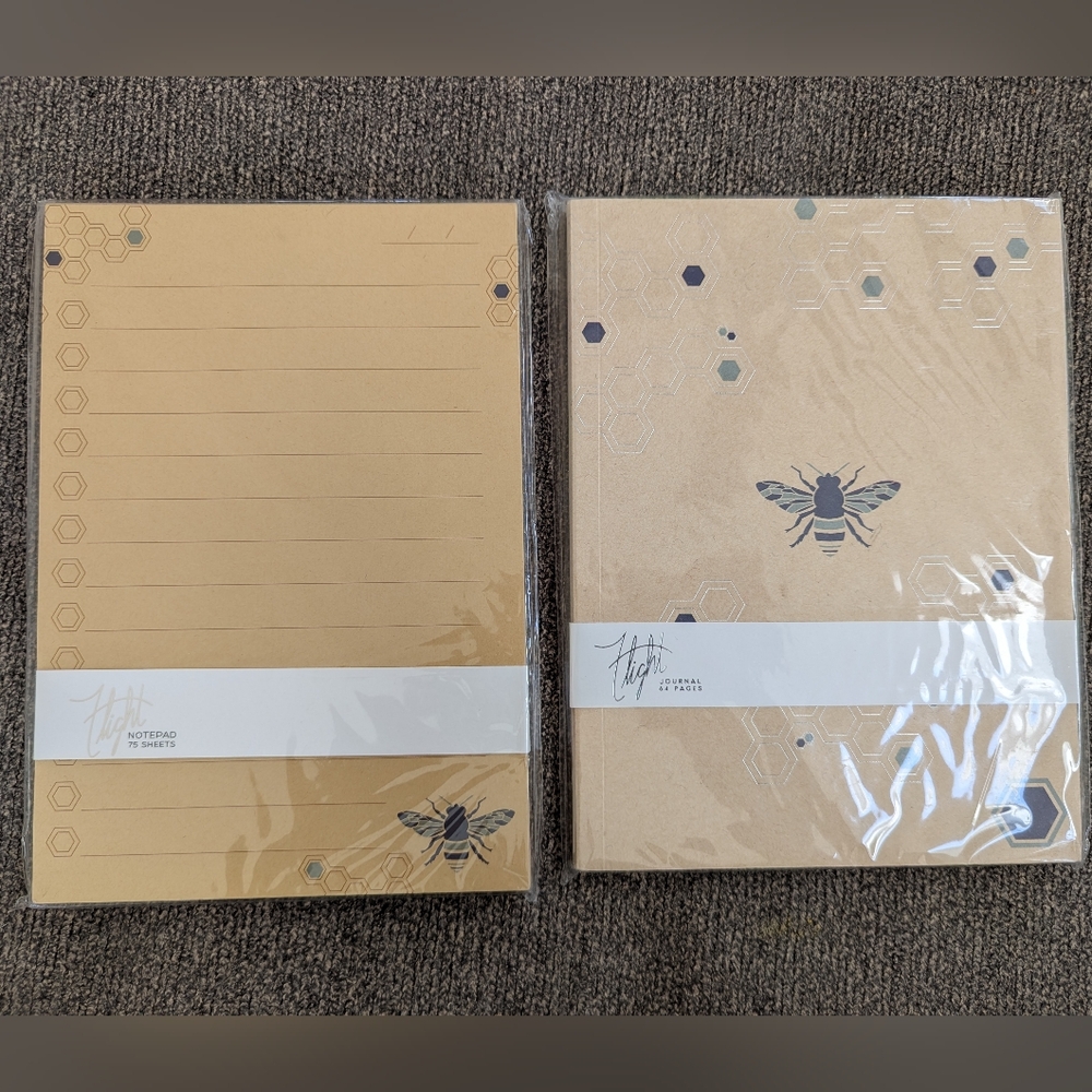 Hardon Epoch Set of 2 - Flight Bee Notepad and Soft Cover Journal NIP
